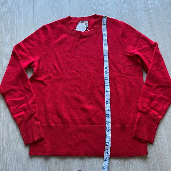 J Crew Cashmere Classic Fit Sweater Womens Small Bright Poppy Red - Picture 5 of 11